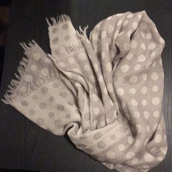 J. Crew Accessories - J Crew Gray Polka Dot Scarf J. Crew Accessories - J Crew Gray Polka Dot Scarf